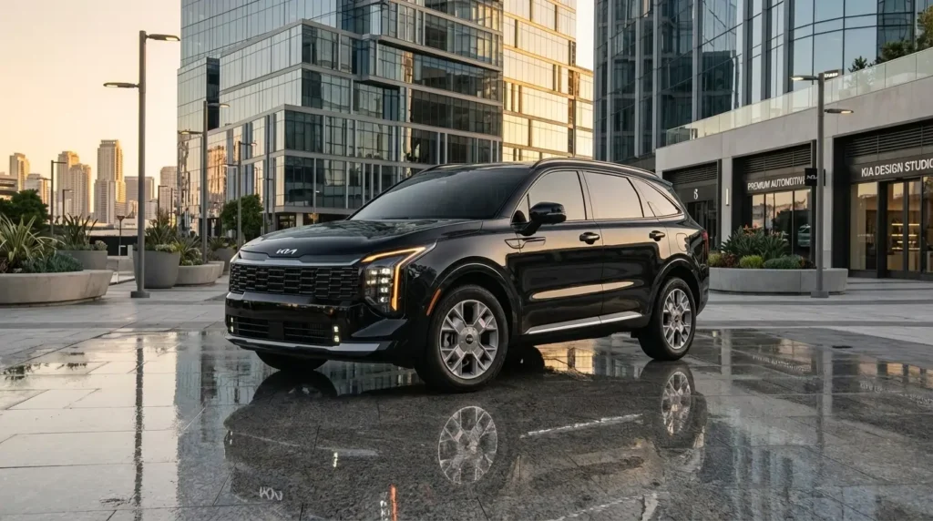 Kia Sportage 2026 fuel-efficient SUV exterior view in urban setting